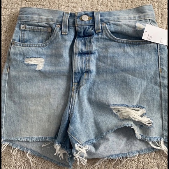 BDG GIRLFRIEND HIGH-RISE DENIM SHORTS W/TAGS - Picture 2 of 5